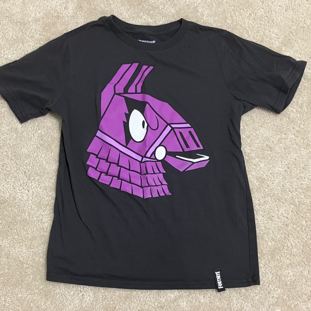 Black and Purple Geometric Llama Tee Short Sleeve